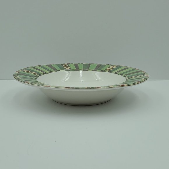 Sango Mesa 3018 Rim Soup Bowls Stripes Aztec Southwest Pattern - Picture 6 of 7